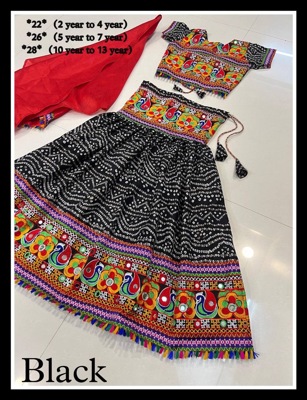 Kids Navratri Traditional Lehenga | Ready To Wear | Enchanted Ethnic Ensemble