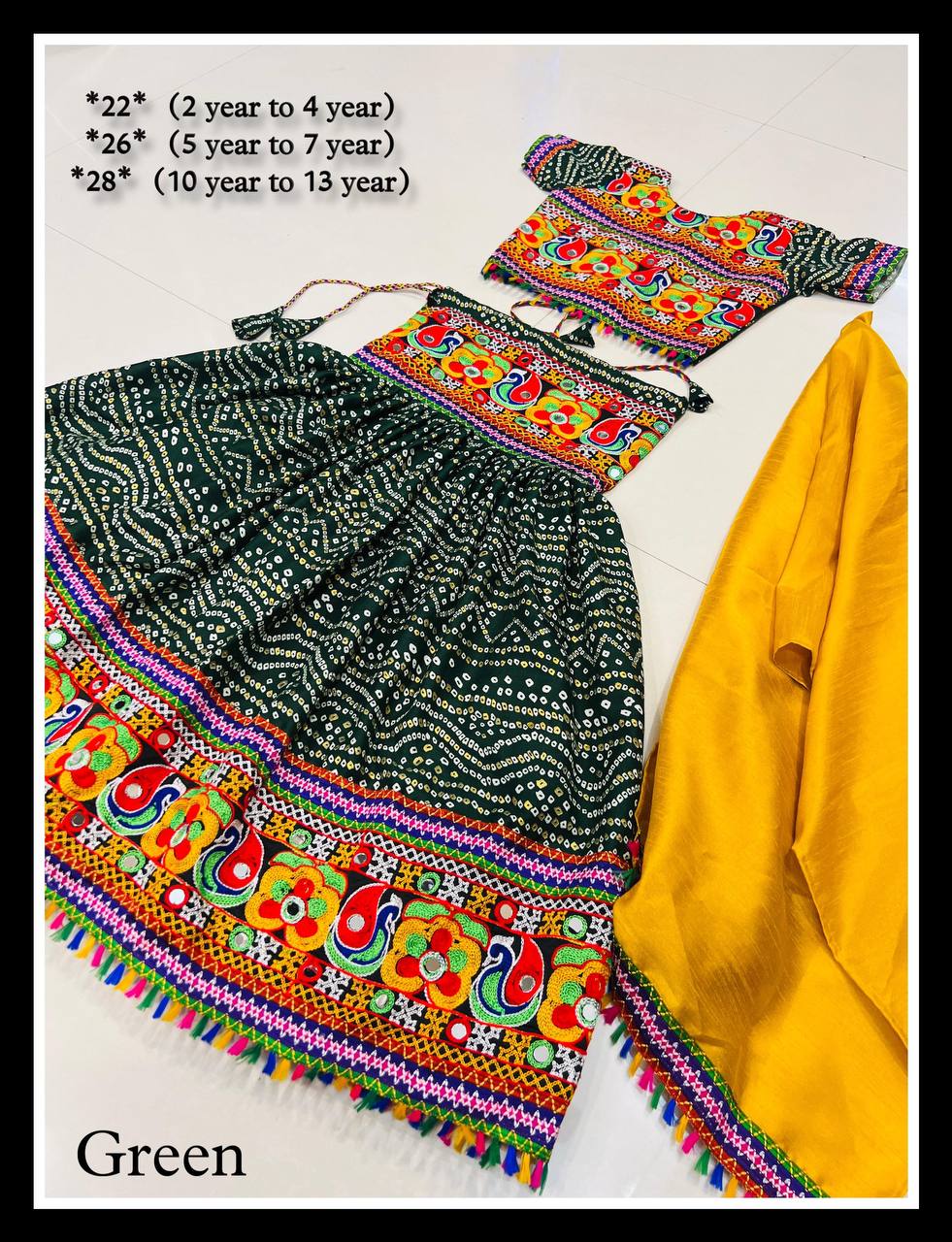 Kids Navratri Traditional Lehenga | Ready To Wear | Enchanted Ethnic Ensemble