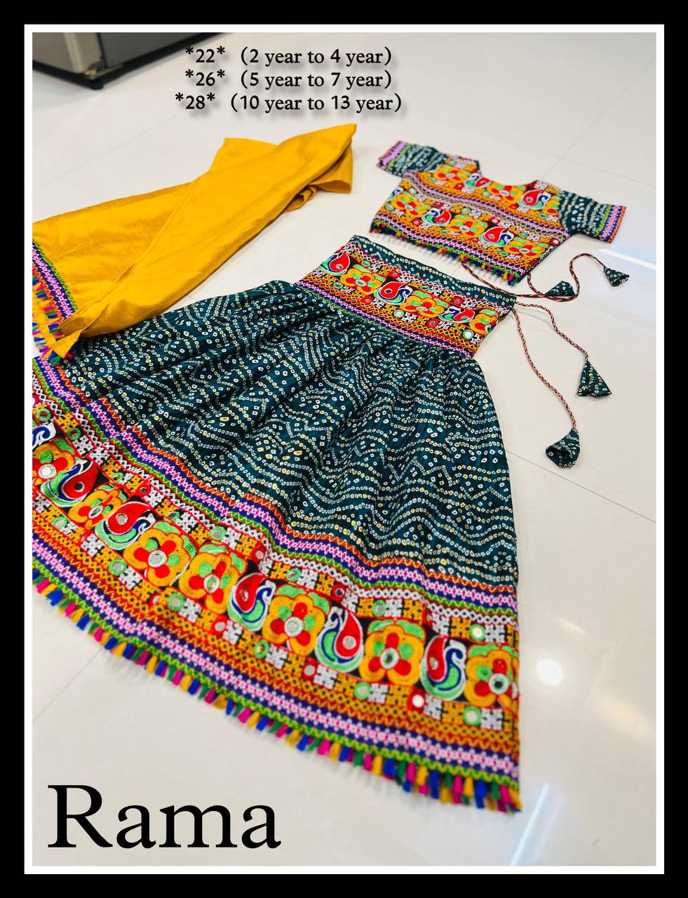 Kids Navratri Traditional Lehenga | Ready To Wear | Enchanted Ethnic Ensemble