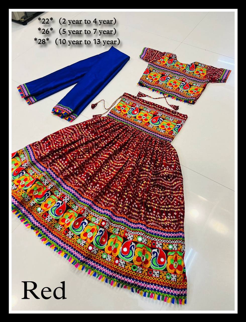 Kids Navratri Traditional Lehenga | Ready To Wear | Enchanted Ethnic Ensemble