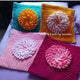 Knits and Knots Indore Handmade Precious flower Embroidered  Cushion Cover