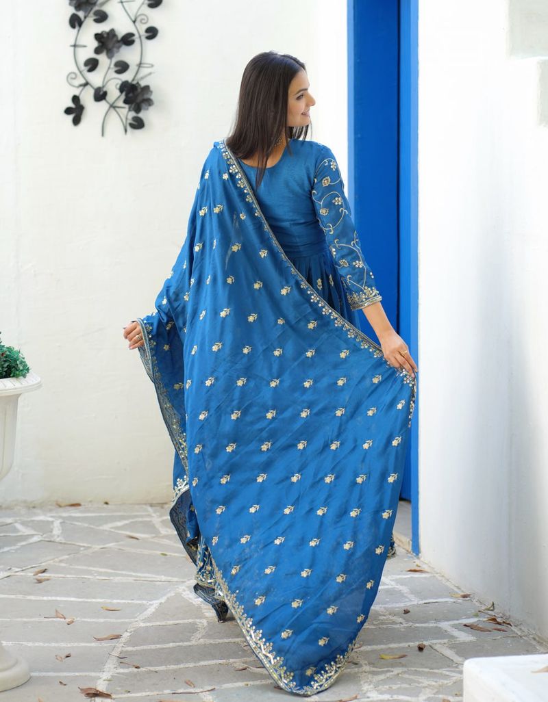 Designer Lehenga Suit With Sequence Embroidery Work | Ready To Wear