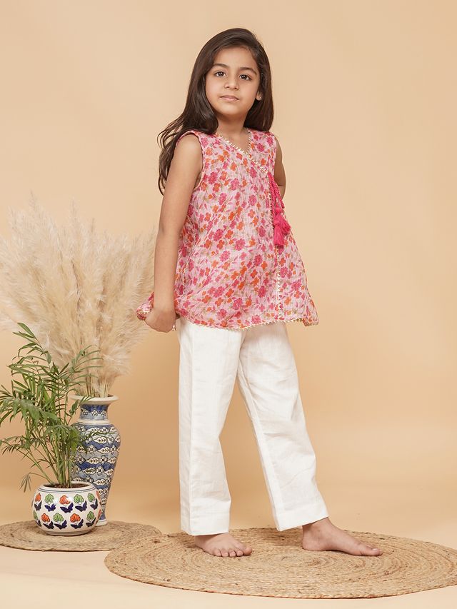 Angrakha Styled A-Line Top - India shopping