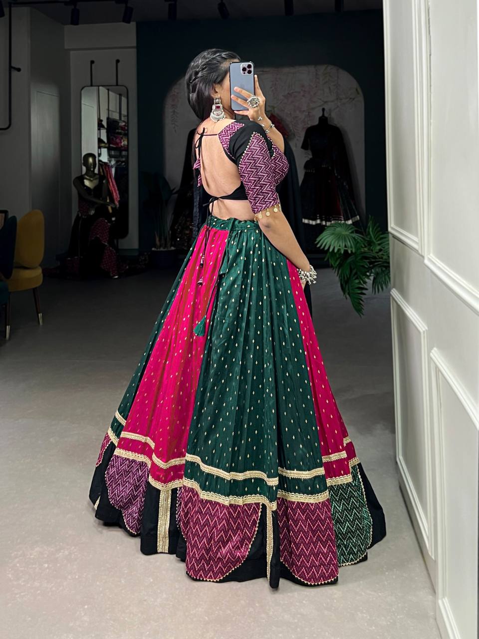 Woven with Tradition colored Lehenga | Festival Special