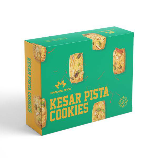 Maakhan Bhog Kesar Pista Cookies - 500 gms - India shopping