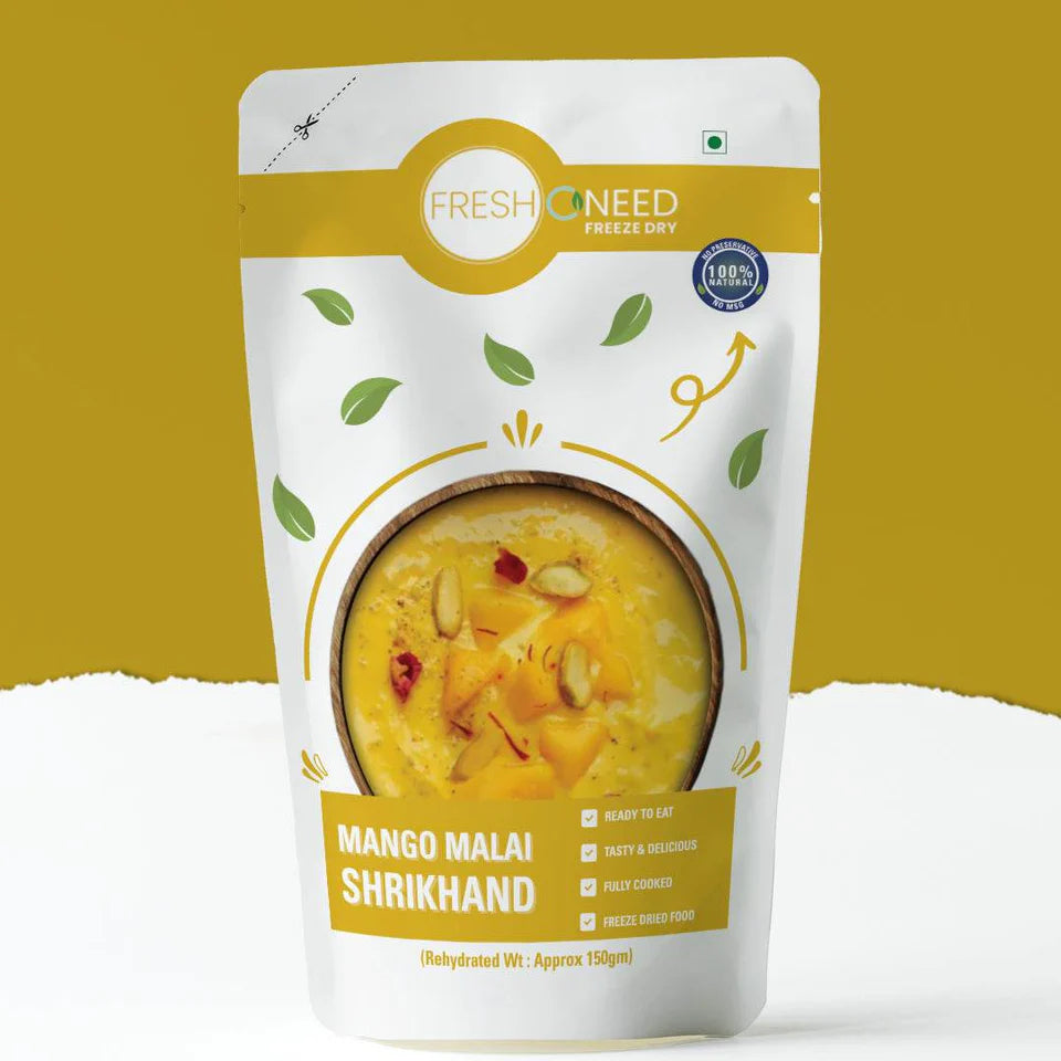 Fresh O Need Mango Malai Shrikhand - Creamy Dessert | 150 gms