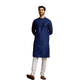 Manyavar Sophisticated Blue Chequred Kurta