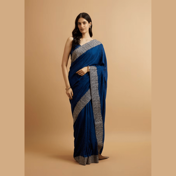 Manyavar  Ready to Wear  Bel Buti Patterned Saree with Stone Embellishment - India shopping