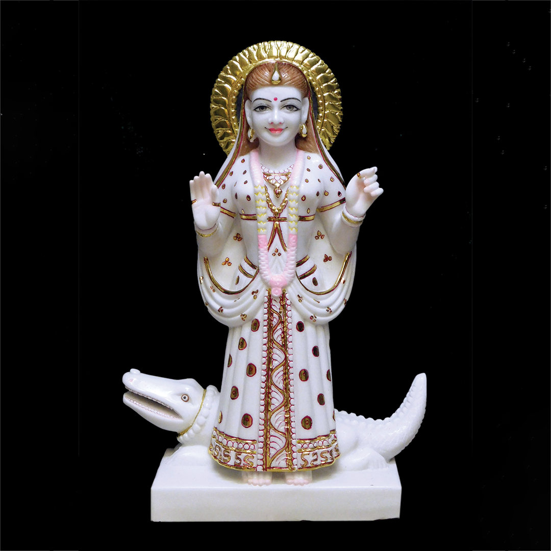 Khoriyar Mata Marble Statue - 30 x 24 x 9