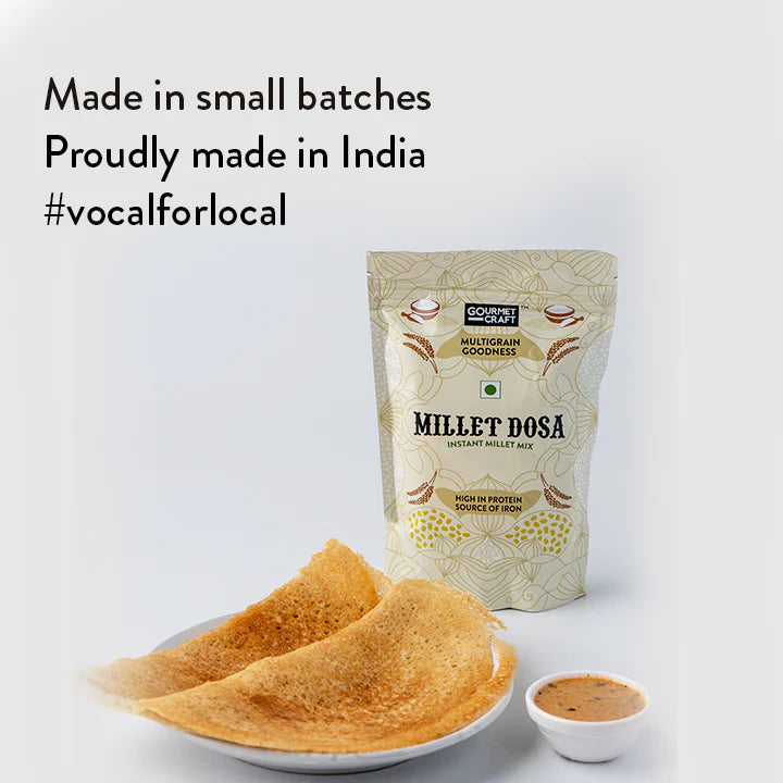 Gourmet Craft Millet Dosa Mix & Instant Peanut Chutney Mix Combo (250gms and 150gms)