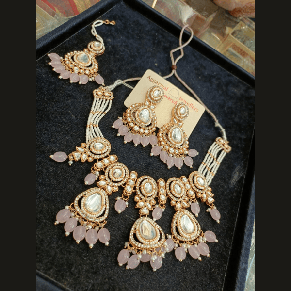 Kundan Neckless Set With Earring - India shopping