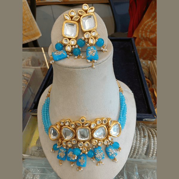 Kundan Neckless Set With Earring - India shopping