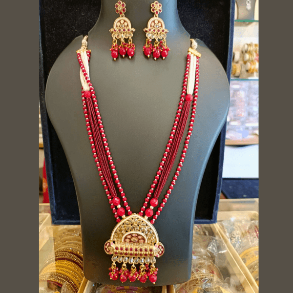 AD Kundan Necklaces Set |  Indian Traditional Jewellery Set - India shopping