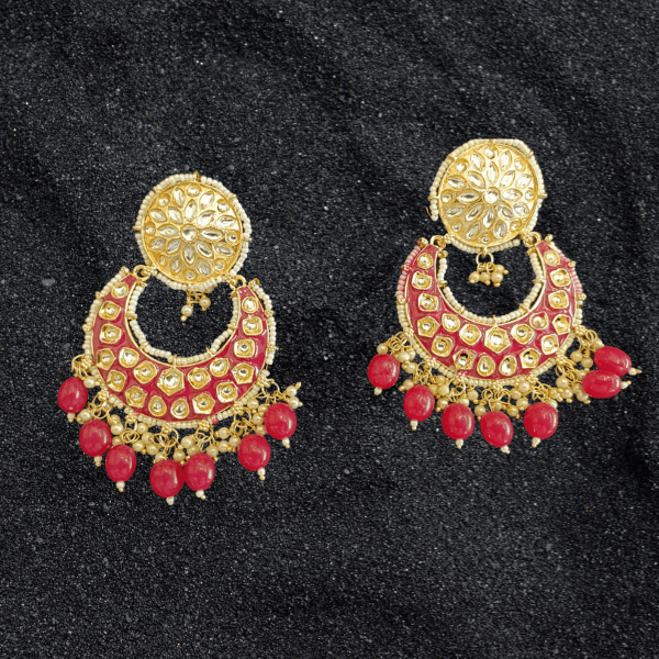 Traditional Kundan Earring Set For Women - India shopping