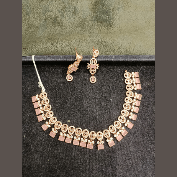 American Diamond  Neckless Set With Earring Collection - India shopping