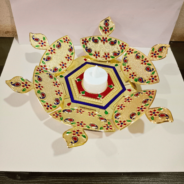 Folding Diya Holder - India shopping