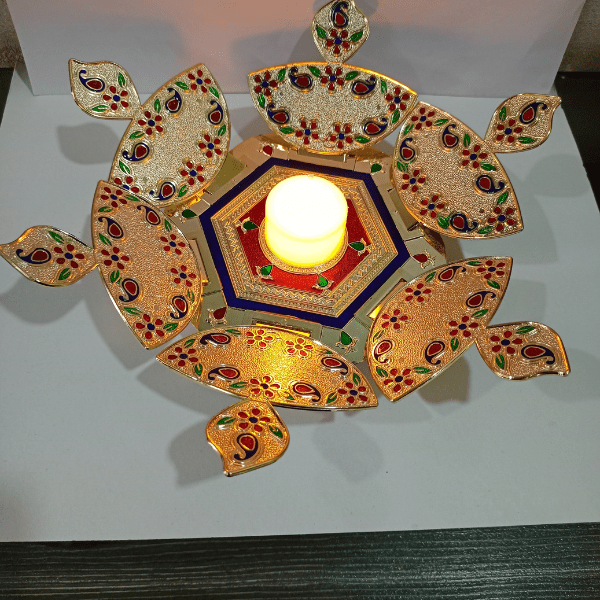 Folding Diya Holder - India shopping