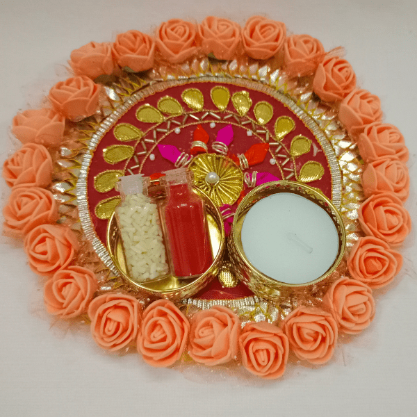 Special Pooja Thali (Handmade) (Set of 2) - India shopping