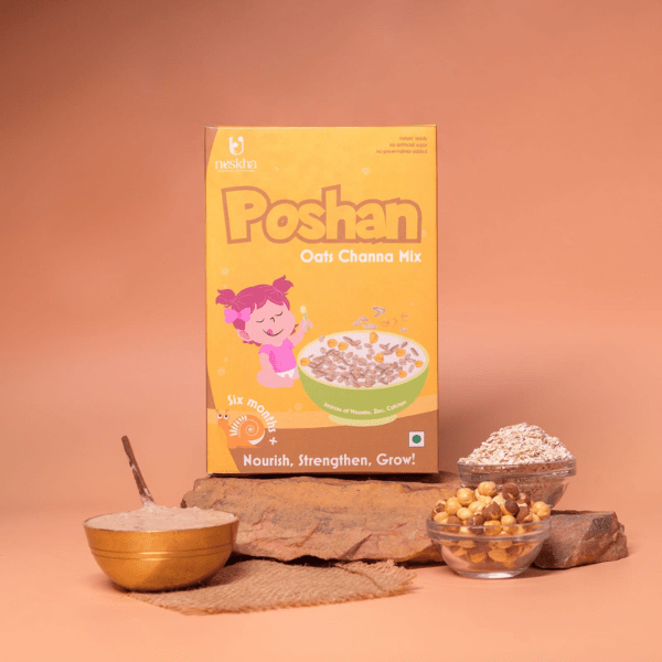 Nuskha Kitchen  Poshan Oats Chana Almonds 250 gms - India shopping