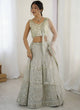 Cream Georgette Lehenga Choli with Sequin Work | Ready To Wear