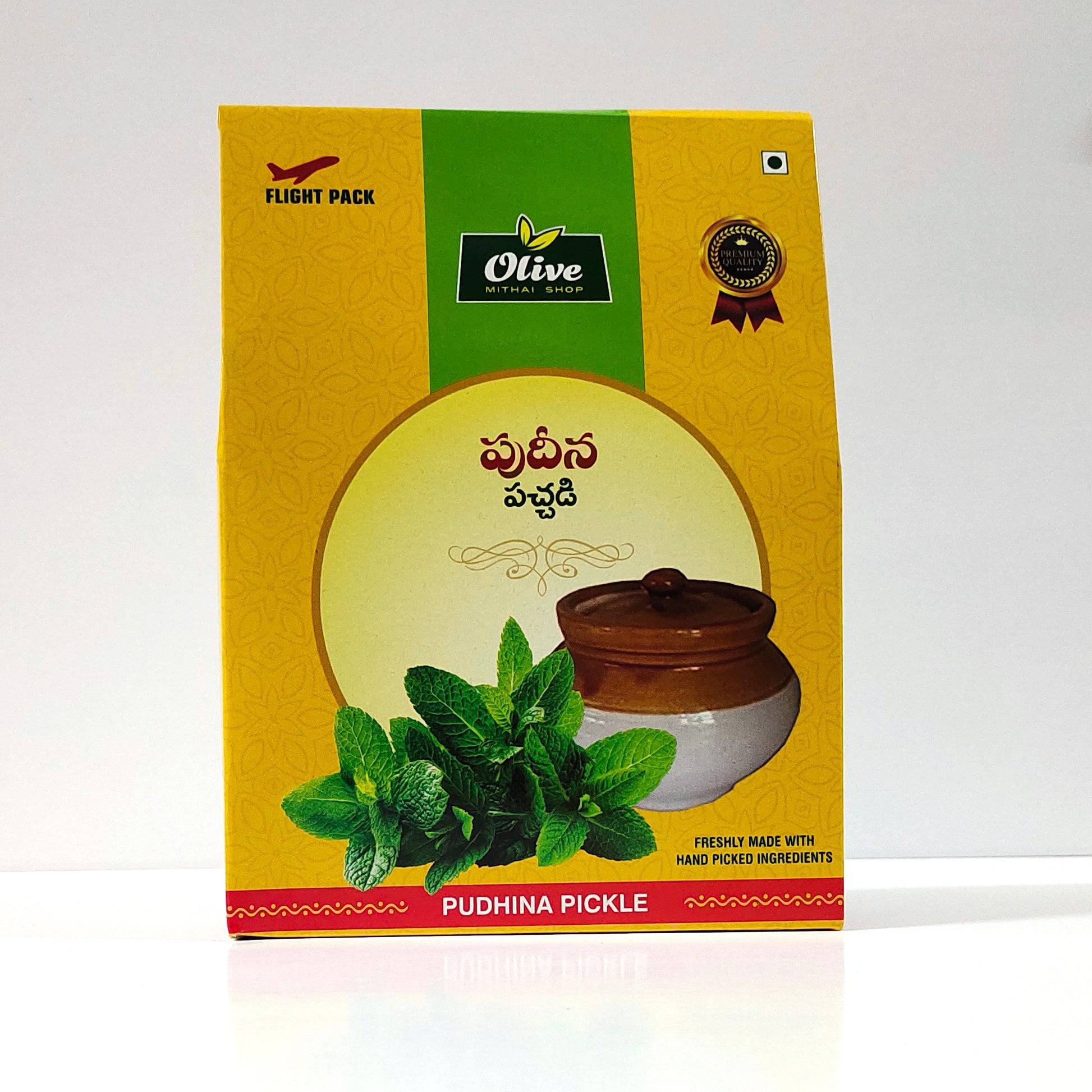 Olive Mithai Shop Pudina pickle 500 gms - India shopping