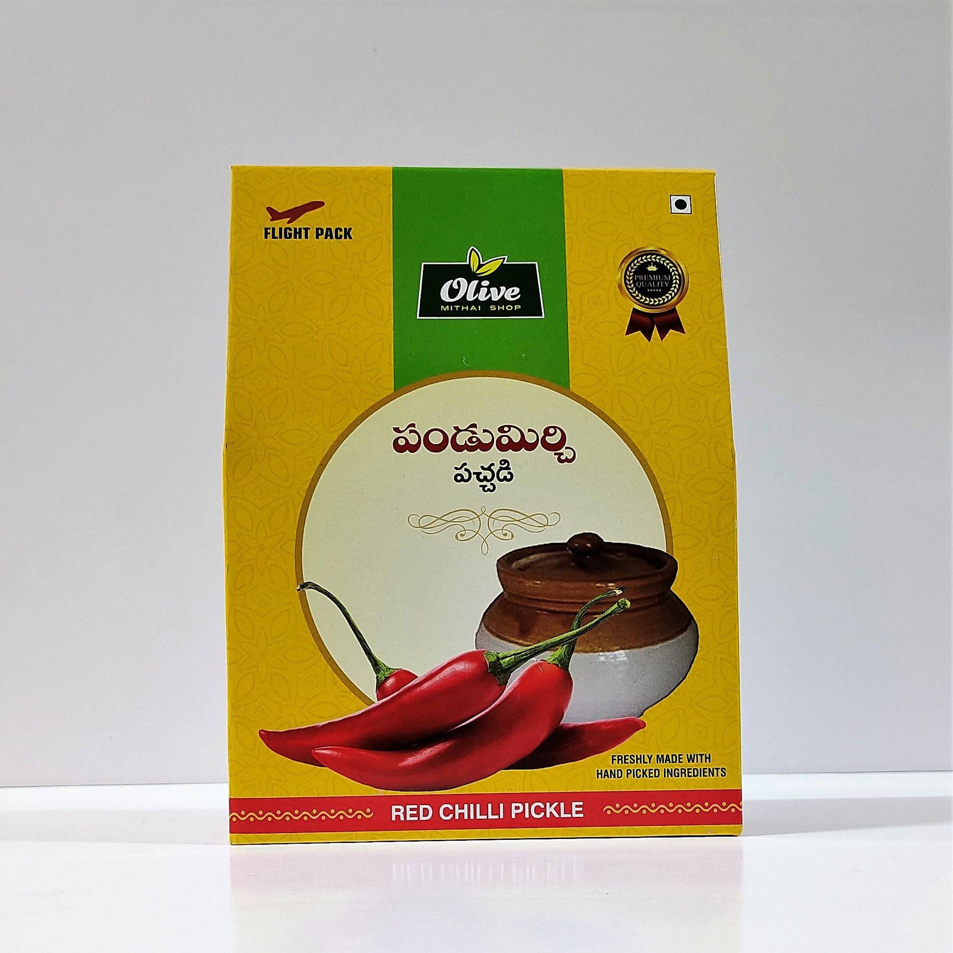 Olive Mithai Shop Redchilli Pickle 500 gms - India shopping