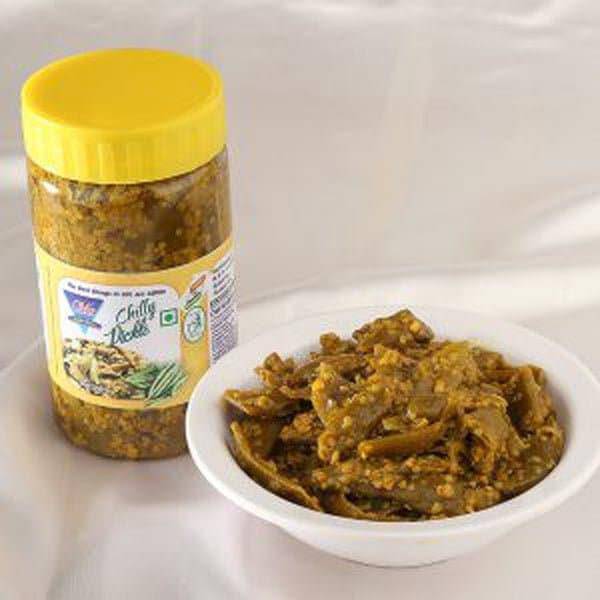 Om Namkeen Green Chilli Pickle - 200 gms - India shopping