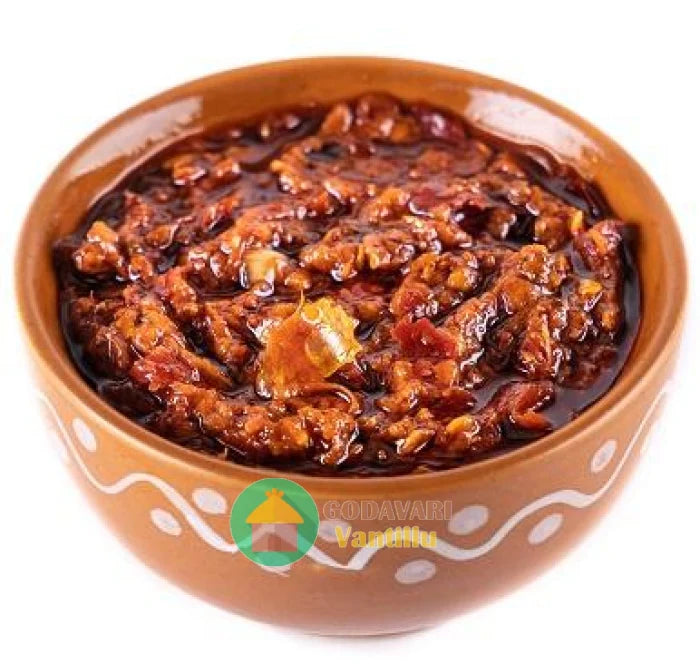 Godavari Vantillu Pandumirchi Pickle  -  500 gms - India shopping