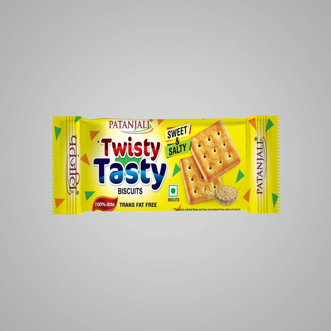 Patanjali Twisty Tasty Biscuits - 35 gms - India shopping