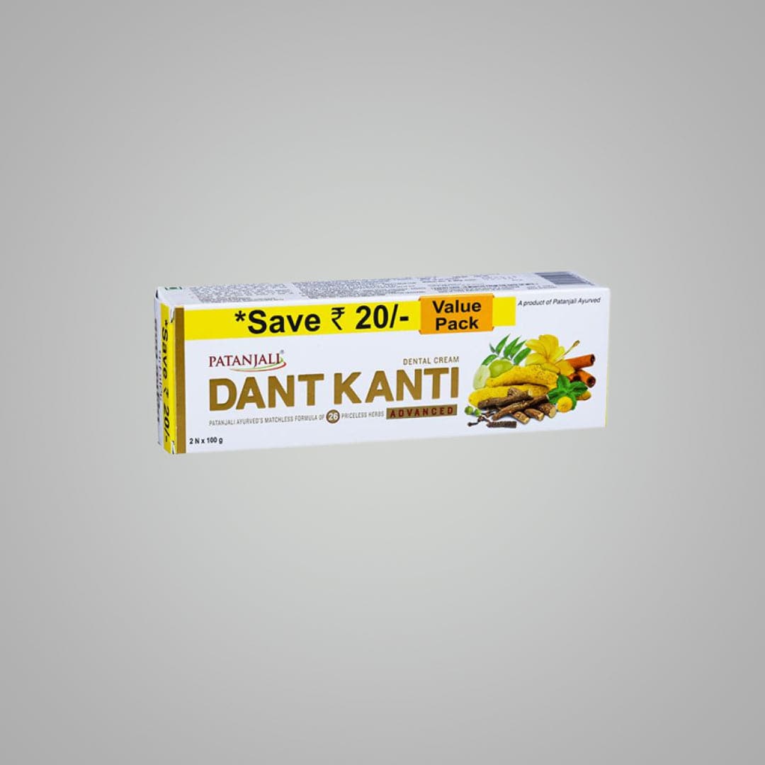 Patanjali Dant Kanti Dental Cream (Adv) 2x100-g - 200 gms - India shopping