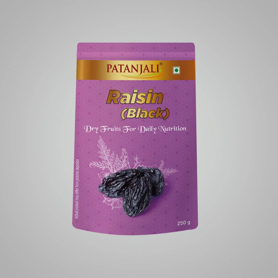 Patanjali Raisins Black (Kishmish Kali) - 250 gms - India shopping