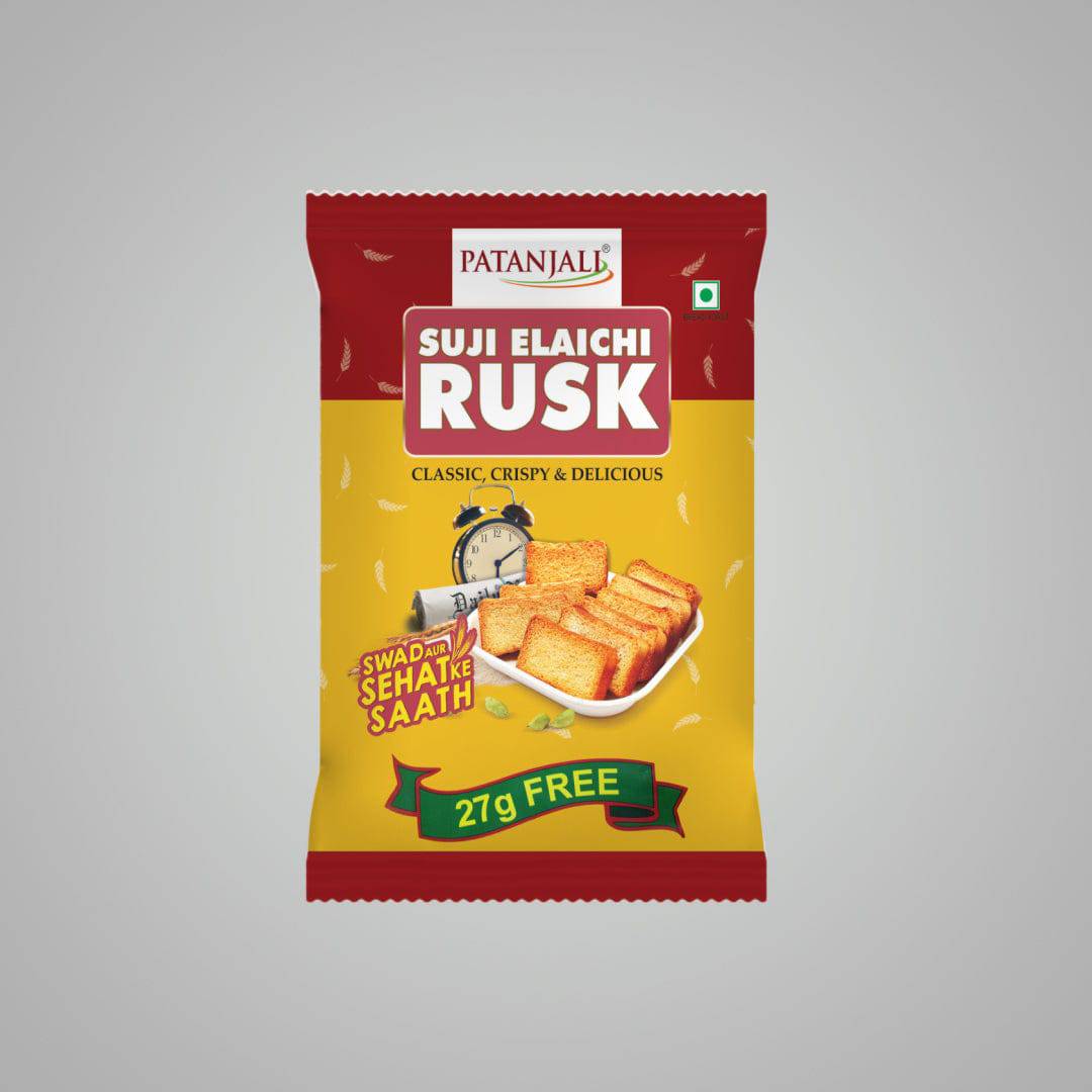 Patanjali Suji Elaichi Rusk - 300 gms - India shopping