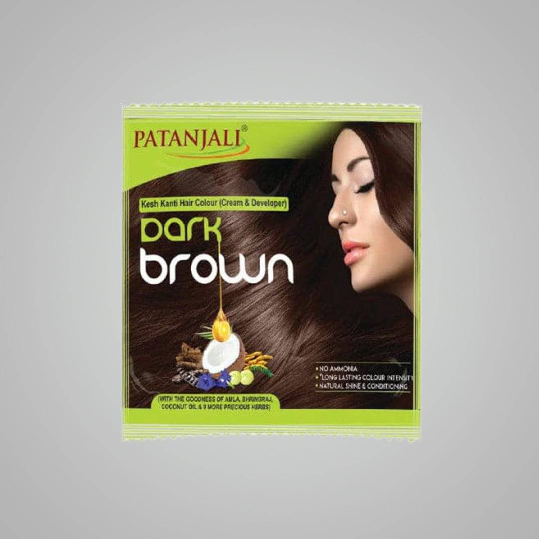 Patanjali Kesh Kanti Hair Colour (Cream & Developer)Dark Brown - 40 gms - India shopping