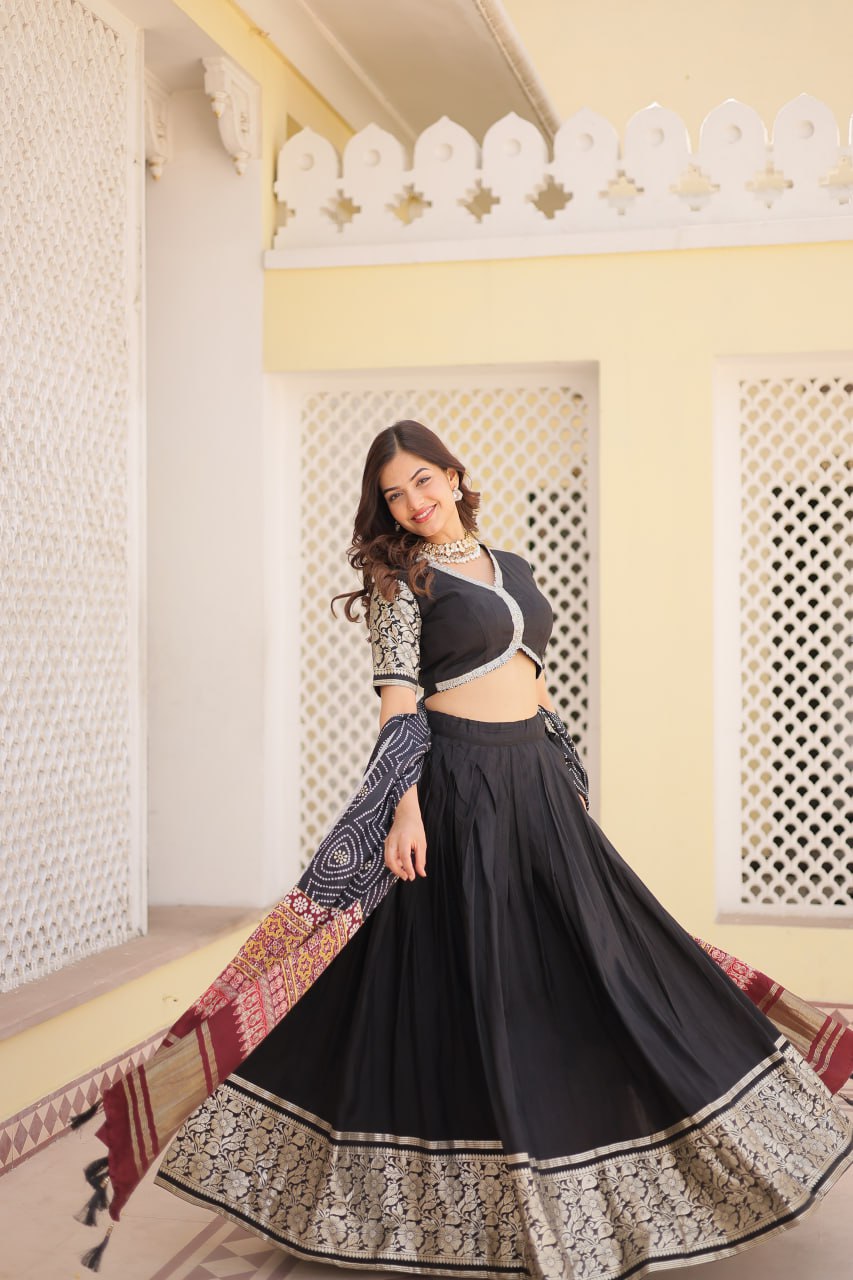 Trending Viscose Lehenga Choli With Gajji Silk Dupatta