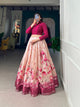 Wedding Lehenga Choli Floral Print With Sequins and Zari Border | Ready To Wear