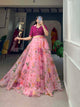 Latest Organza Lehenga Choli With Floral Print Work | Ready To Wear