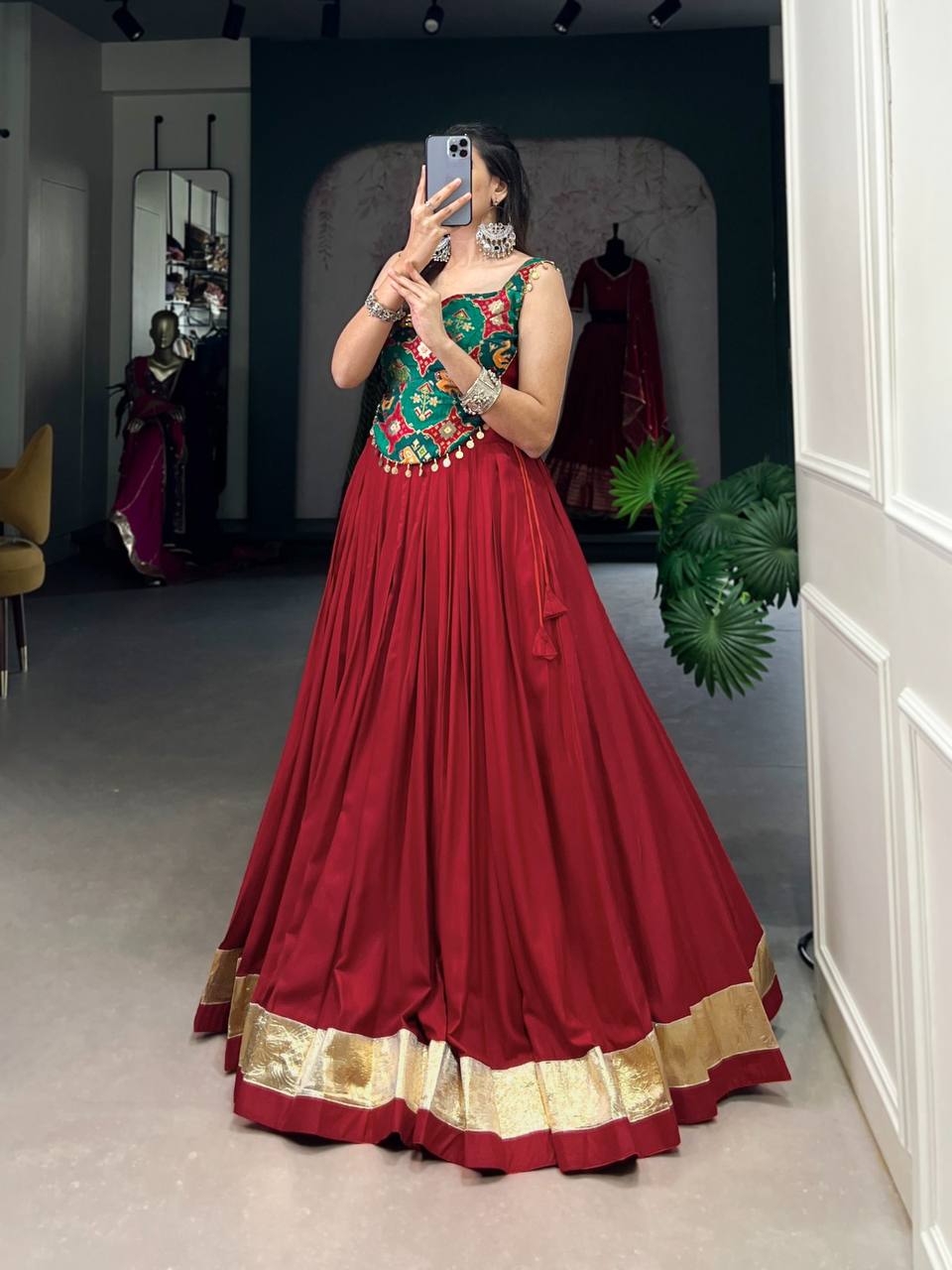 Wedding Vibes in Rayon & Silk Fusion Lehenga Choli