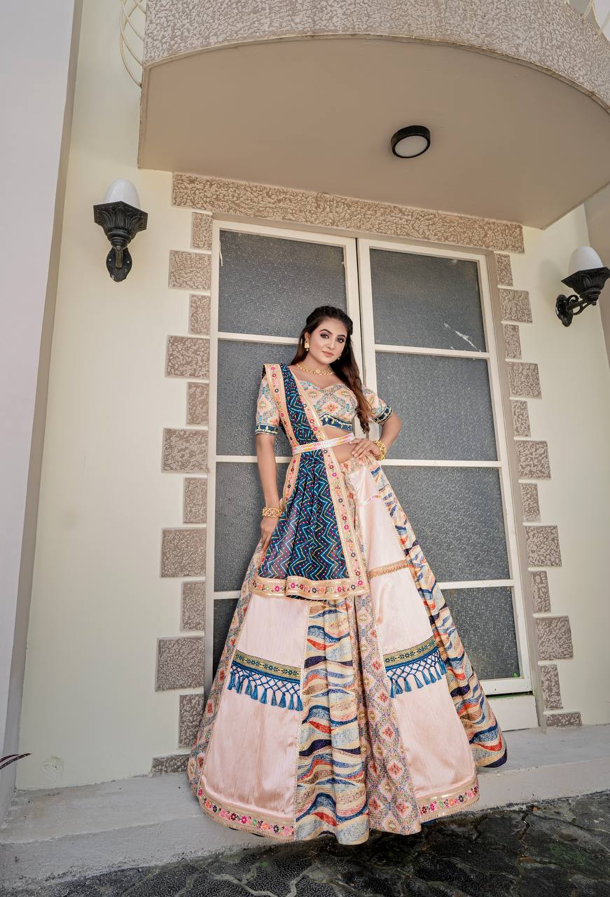 Heavy Mulberry Fabric With Embroidery Sequence Work Lehenga Choli | Ready To Wear