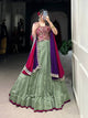 Gorgeous Vichitra Silk Lehenga Choli With Sequins Embroidery Work | Read To Wear