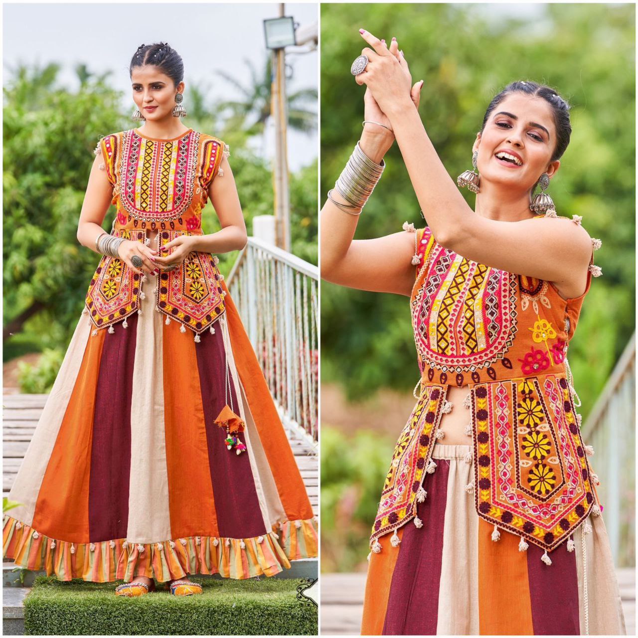 Pure Handloom Khadi  Embroidered Chaniya Choli Collection