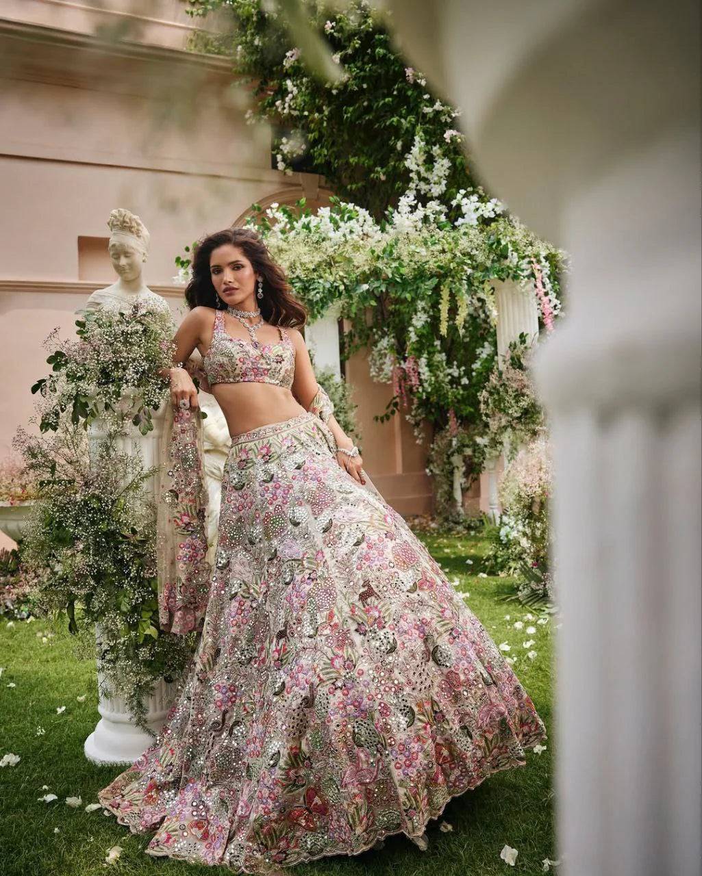 Stylish Lehenga Choli With Floral Work | Ready To Wear