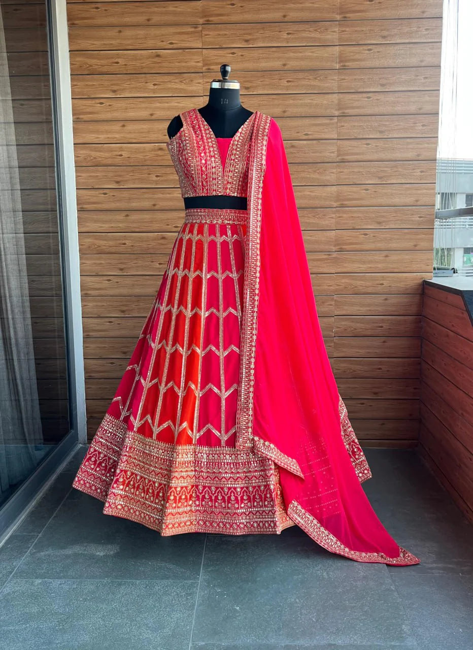 Stylish Lehenga Choli With Sequins Zari Work | Ready To Wear