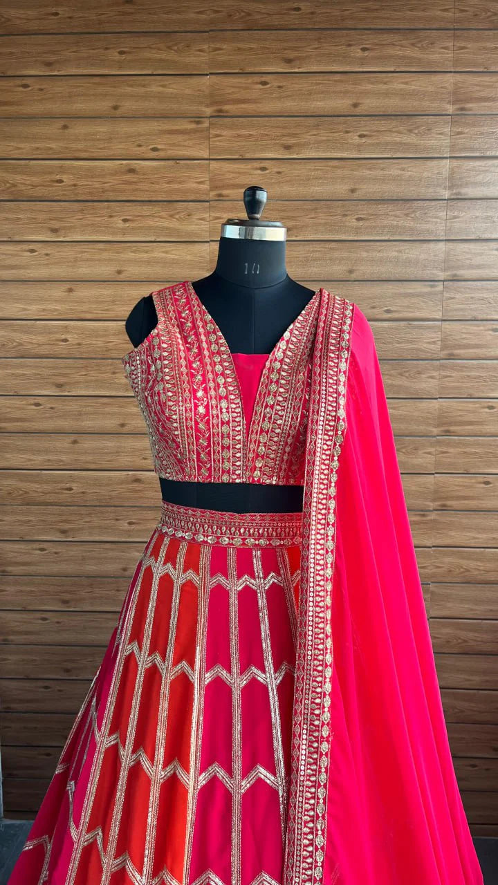 Stylish Lehenga Choli With Sequins Zari Work | Ready To Wear