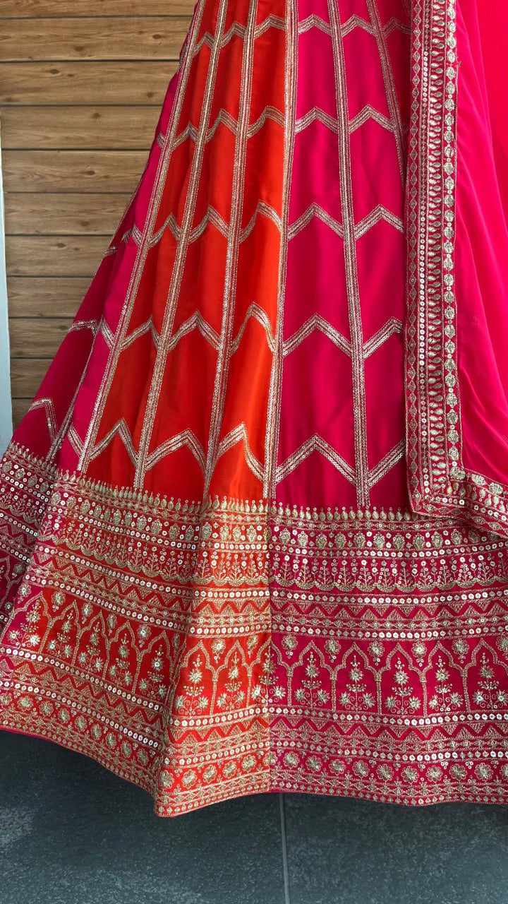 Stylish Lehenga Choli With Sequins Zari Work | Ready To Wear