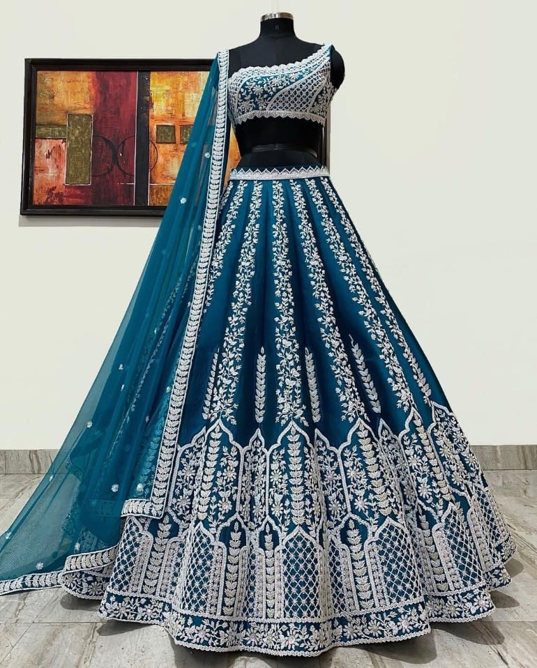 Chinon Silk Lehenga Choli With Embroidery Work | Ready To Wear