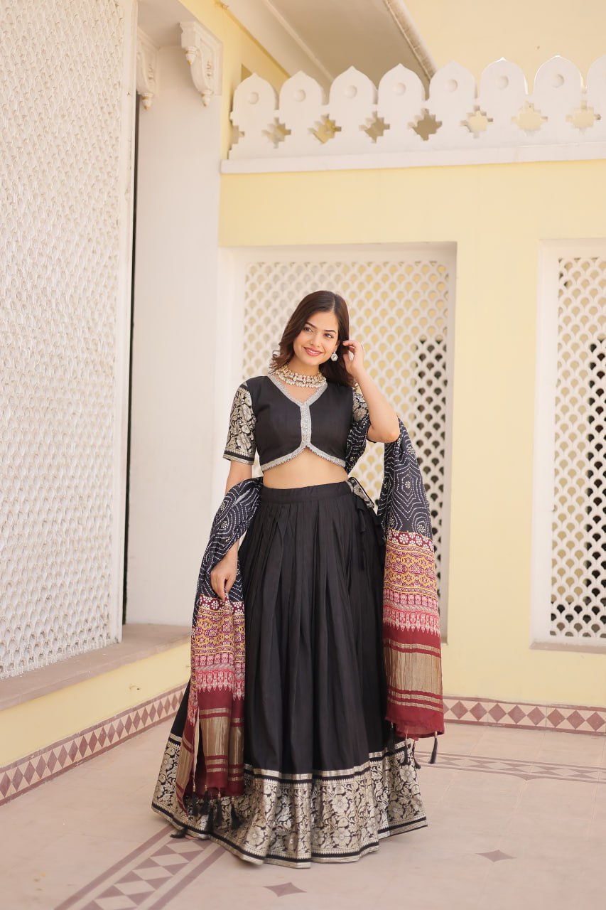 Trending Viscose Lehenga Choli With Gajji Silk Dupatta