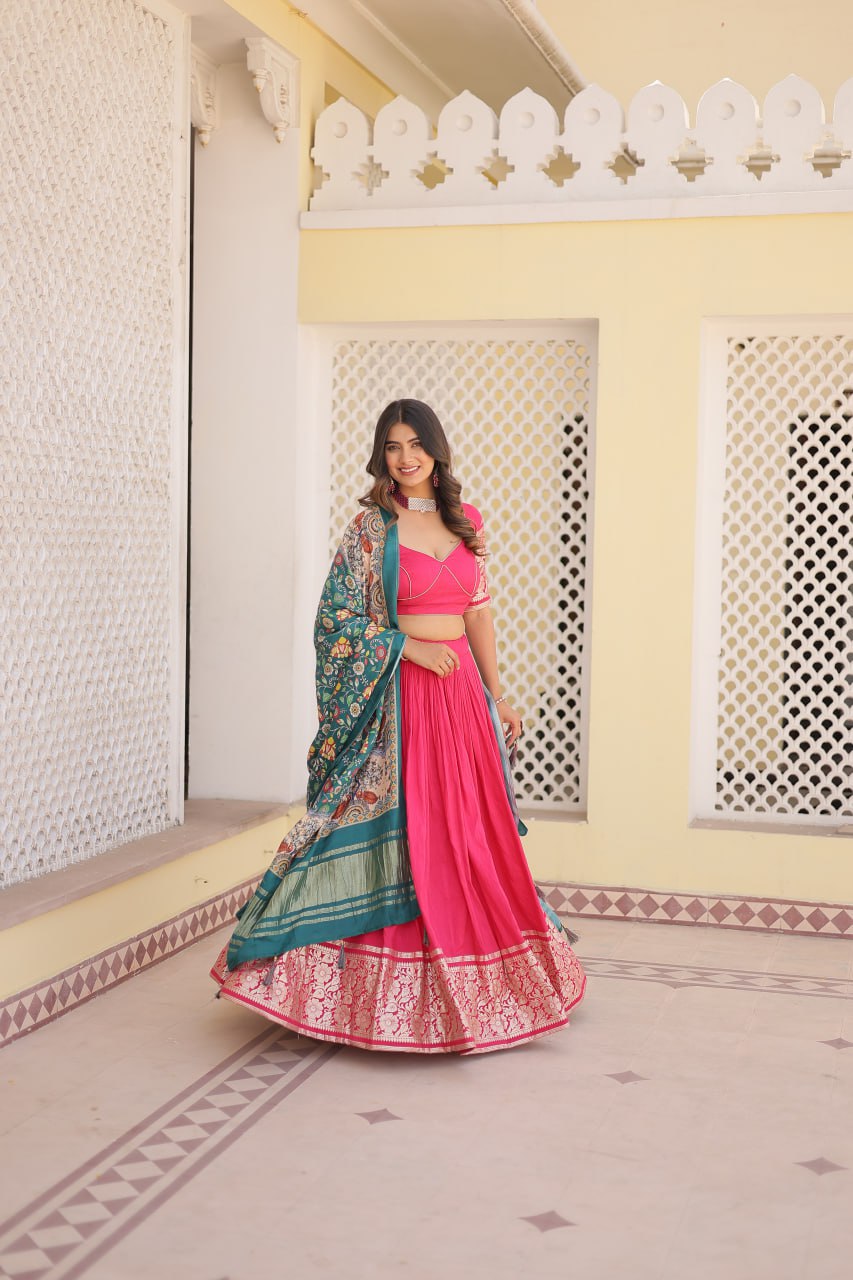 Trending Viscose Lehenga Choli With Gajji Silk Dupatta