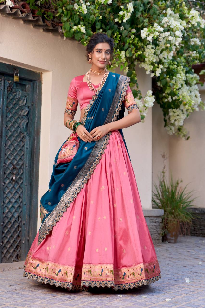 Stylish Lehenga Choli With Zari Weaving And Sequins Thread Work | Ready To Wear
