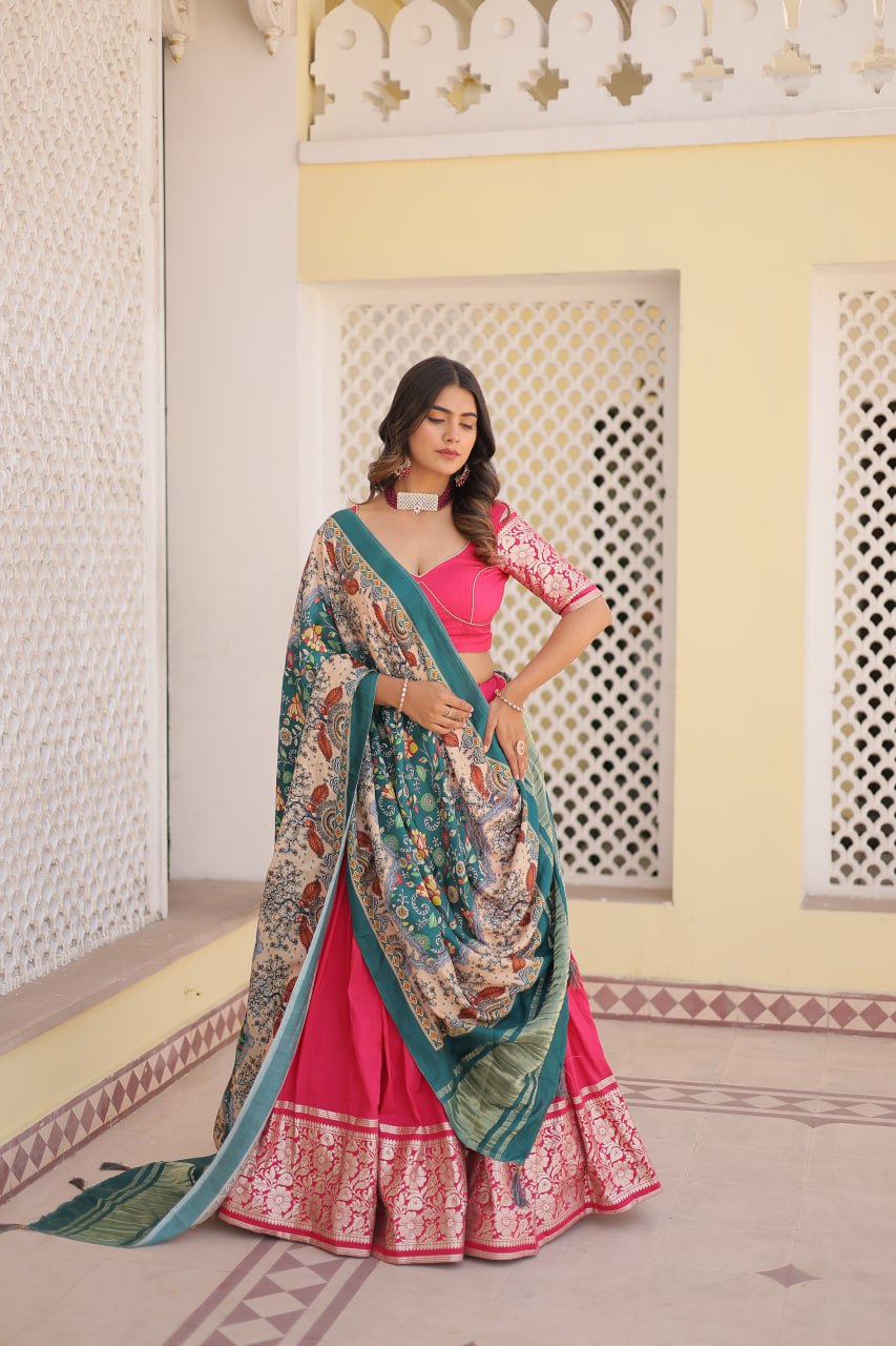 Trending Viscose Lehenga Choli With Gajji Silk Dupatta