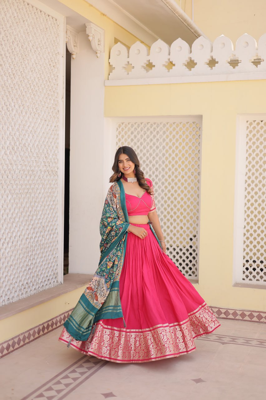 Trending Viscose Lehenga Choli With Gajji Silk Dupatta